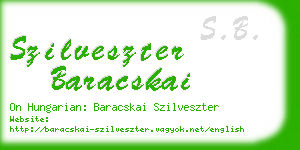 szilveszter baracskai business card